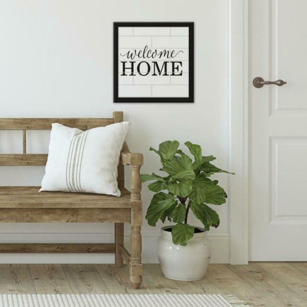 Welcome Home Tile And Type Framed Wall Art