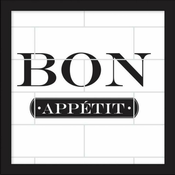 AVE4817 Bon Appetit Tile And Type Framed Wall Art