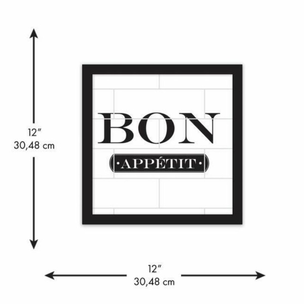 Ave4817 Bon Appetit Tile And Type Framed Wall Art 2