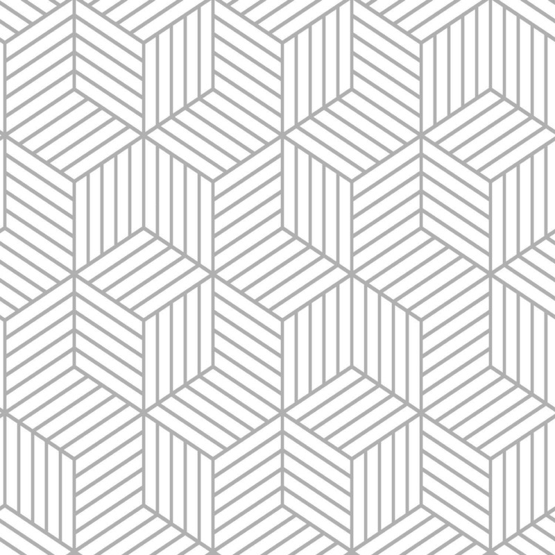 RMK10705WP Stripped Hexagon Peel & Stick Wallpaper