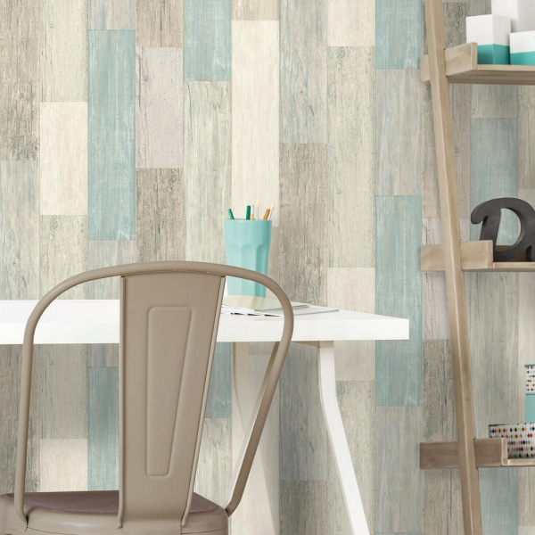 Rmk10840wp Blue Weathered Wood Peel And Stick Wallpaper Rs2
