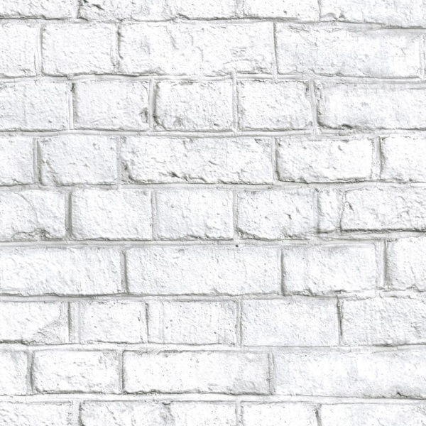 RMK11237WP White Brick Peel & Stick Wallpaper