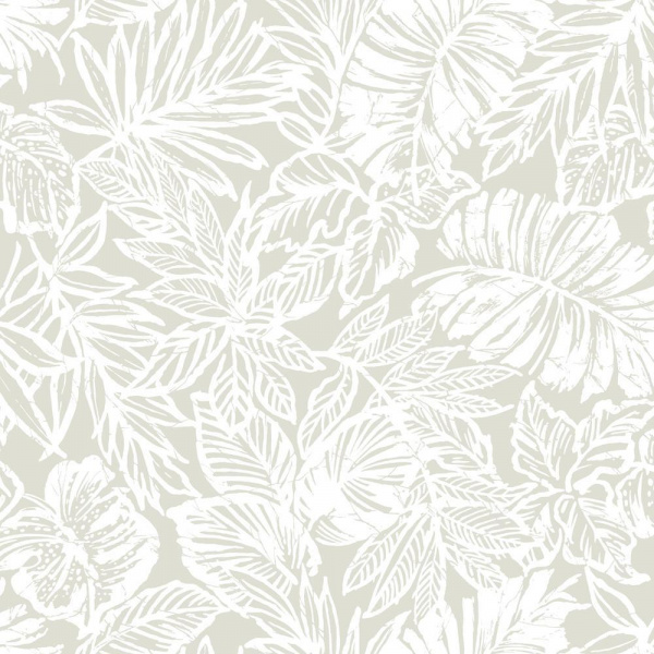 RMK11435WP Batik Tropical Leaf Peel & Stick Wallpaper