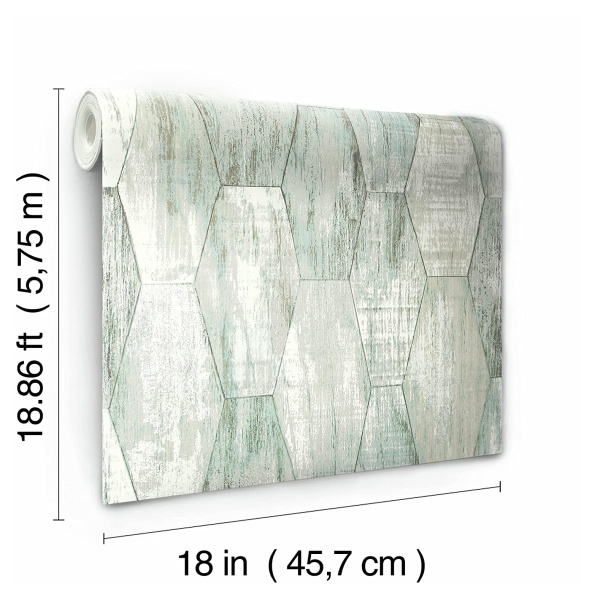 Rmk11853rl Wood Hexagon Tile Peel Stick Wallpaper 6