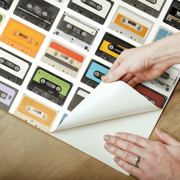 Rmk12080rl Retro Cassettes Peel Stick Wallpaper 5