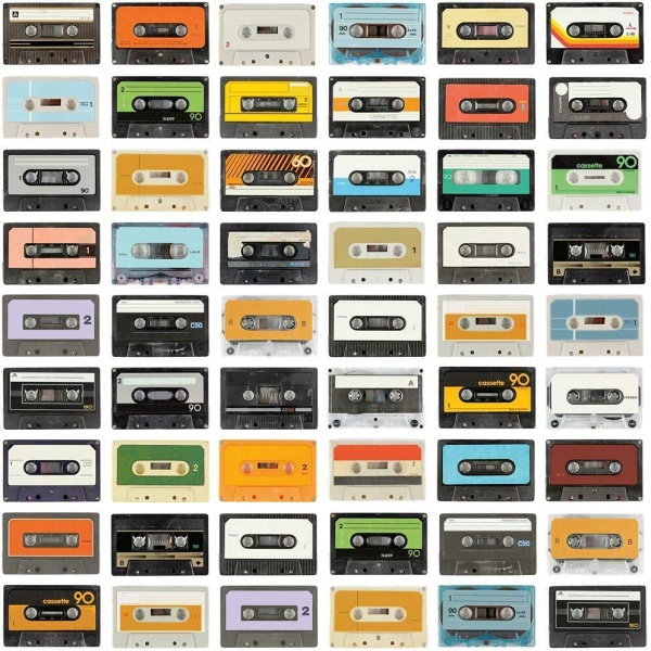 RMK12080RL Retro Cassettes Peel & Stick Wallpaper