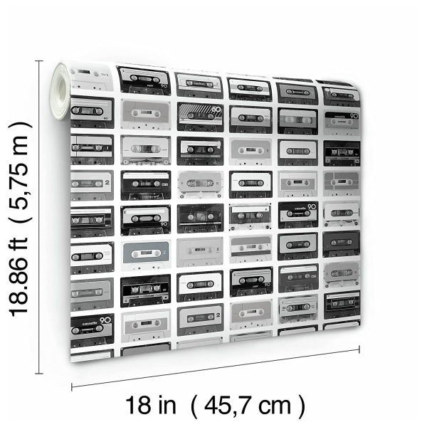 Rmk12081rl Retro Cassettes Peel Stick Wallpaper 5