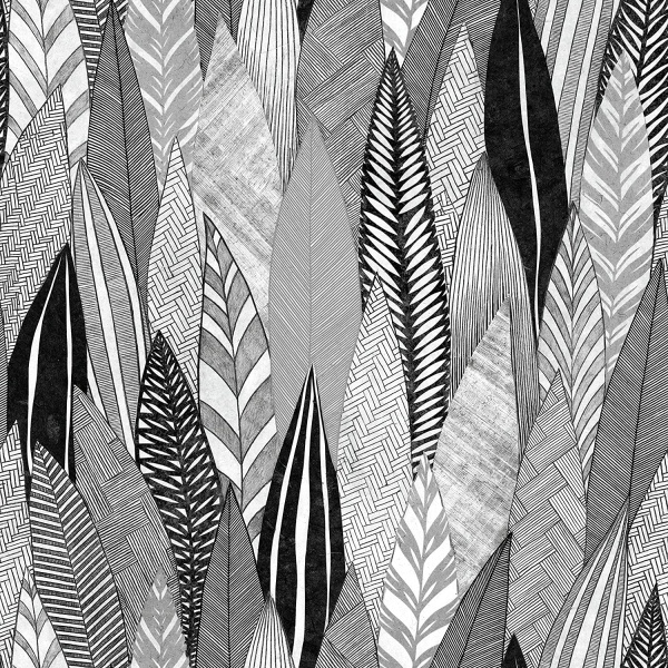 RMK12083RL Fern & Feathers Peel & Stick Wallpaper