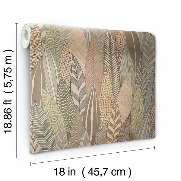 Rmk12084rl Fern Feathers Peel Stick Wallpaper 1