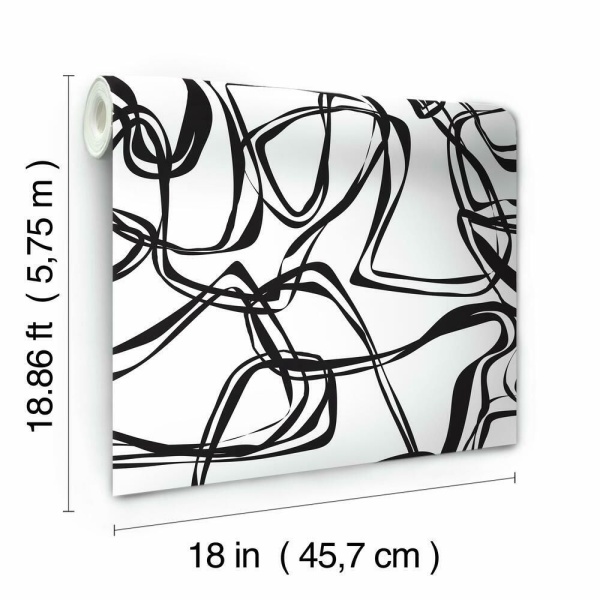 Rmk12097rl Ribbon Trail Peel Stick Wallpaper 6