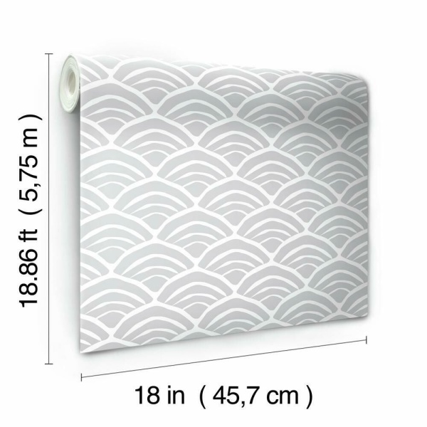 Rmk12100rl Coastal Scallop Peel Stick Wallpaper 4
