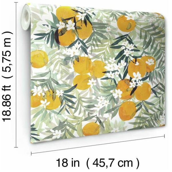 Rmk12199rl Orange Blossom Peel Stick Wallpaper 1