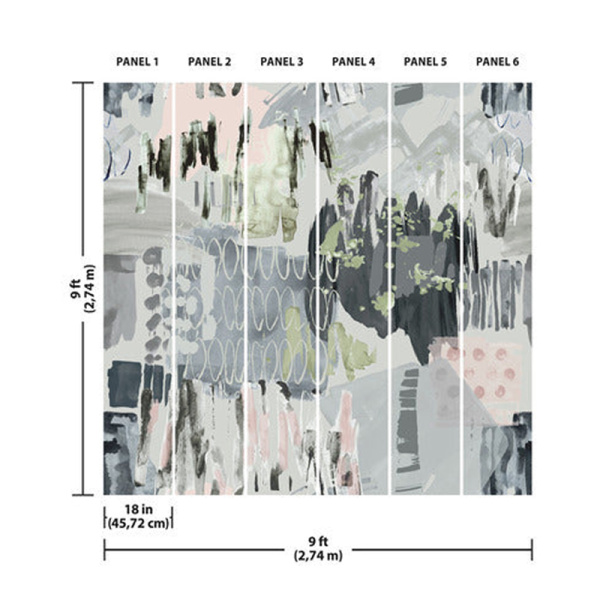 Rmk12534m Tamara Day Abstraction Peel And Stick Wallpaper Mural By Roommates 6