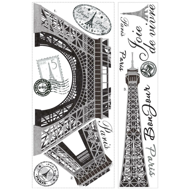 Rmk1576gm Eiffel Tower Giant Wall Decal Product