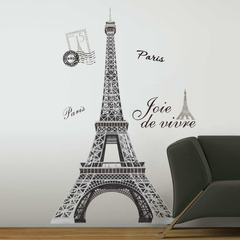 RMK1576GM Eiffel Tower Peel & Stick Giant Wall Decal