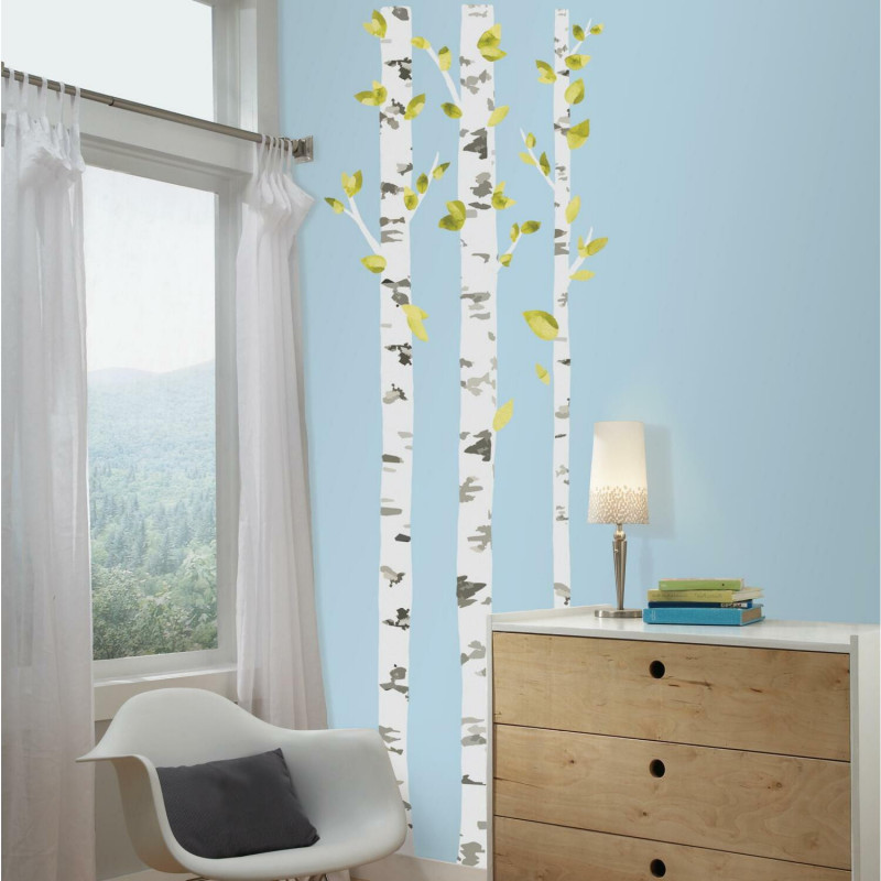 Rmk2662gm Birch Tree Giant Wall Decals Roomset 1