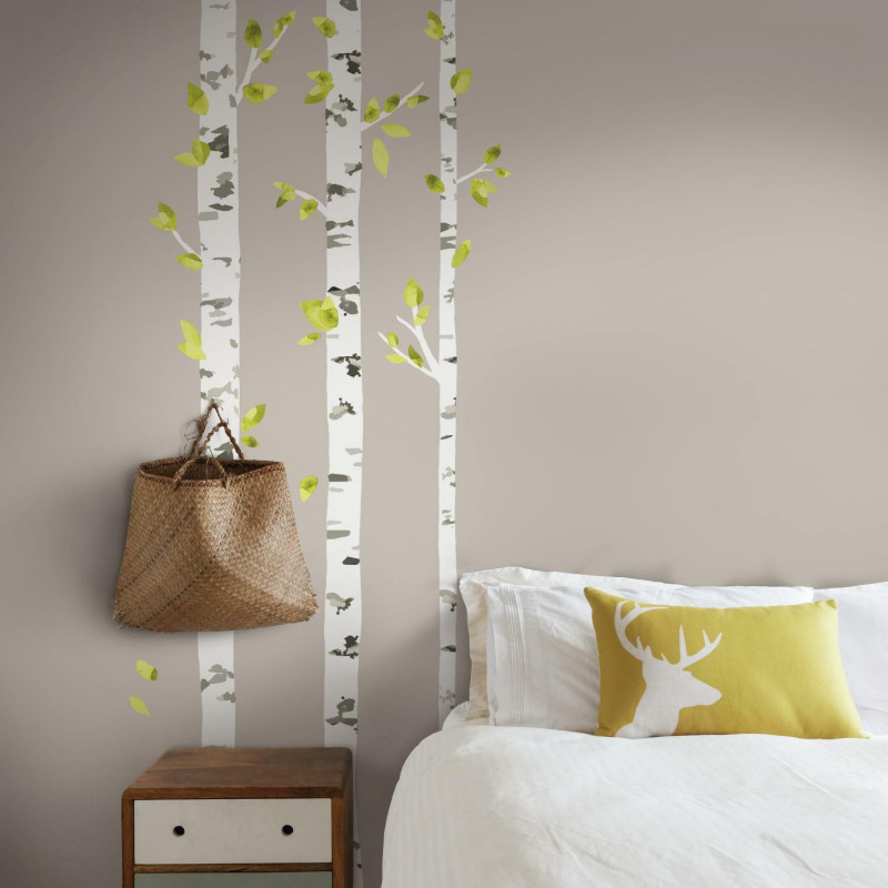 RMK2662GM Birch Trees Peel And Stick Giant Wall Decals