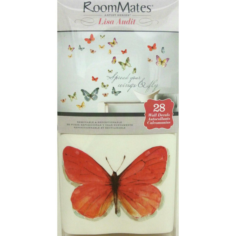 Rmk3263scs Lisa Audit Butterfly Quote Wall Decals Pkg