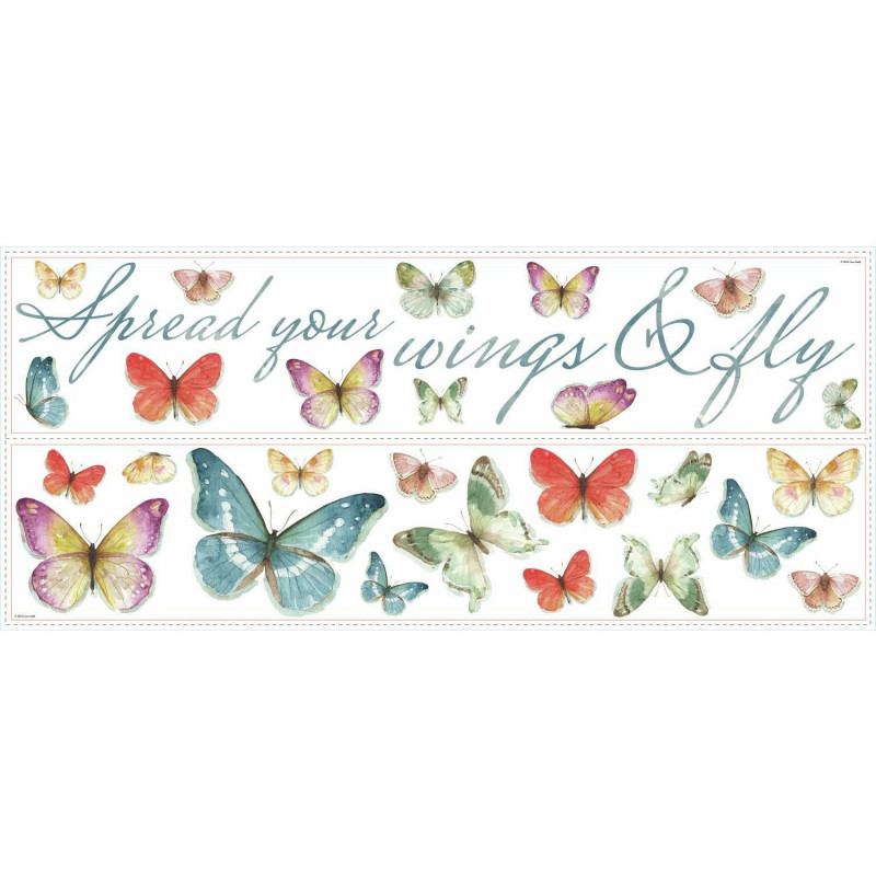 Rmk3263scs Lisa Audit Butterfly Wall Decals 9x40