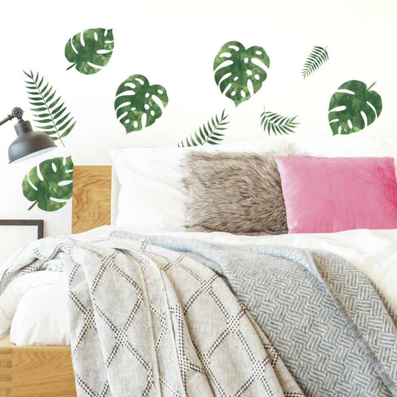 RMK3655SCS Palm Leaves Peel And Stick Wall Decals
