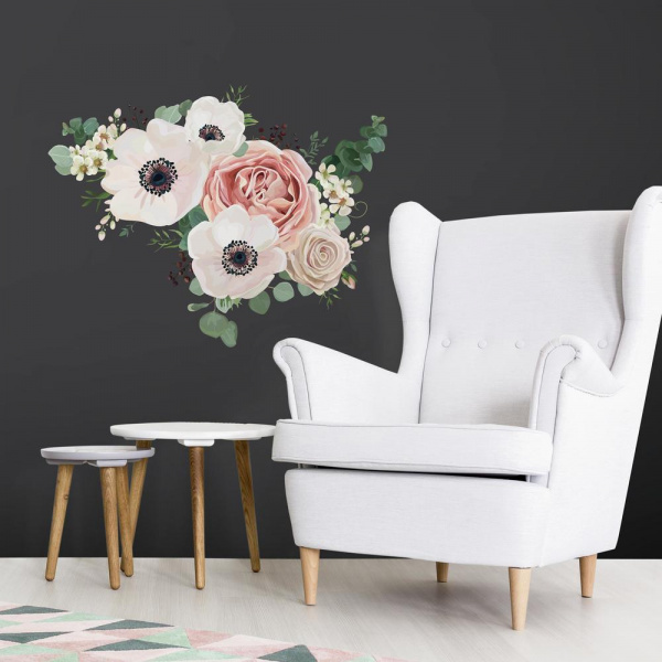 RMK3866GM Fresh Floral Giant Peel And Stick Giant Wall Decals
