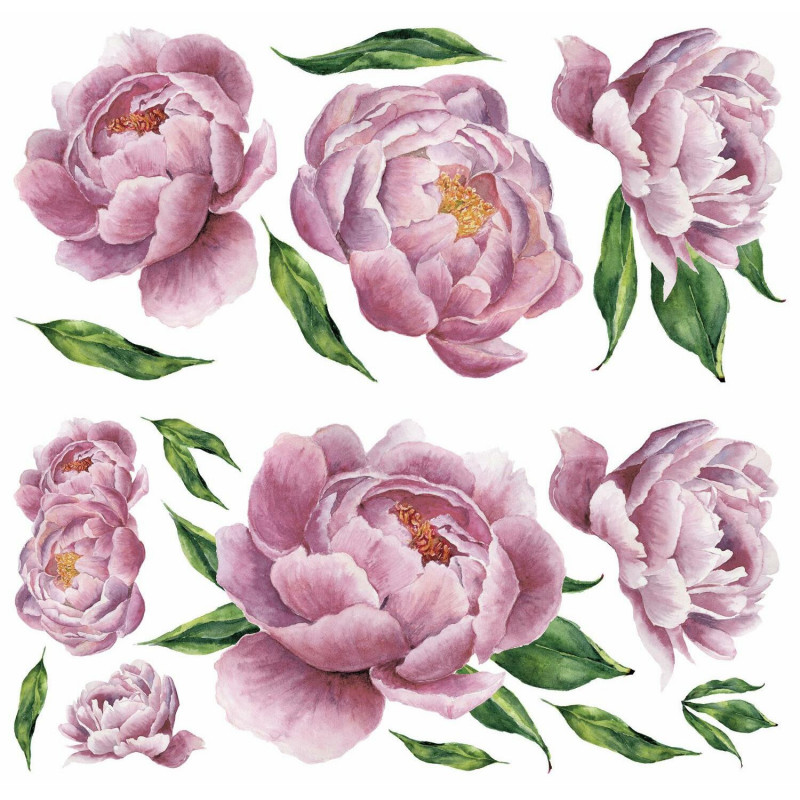 RMK3893GM Large Peony Peel And Stick Giant Wall Decals