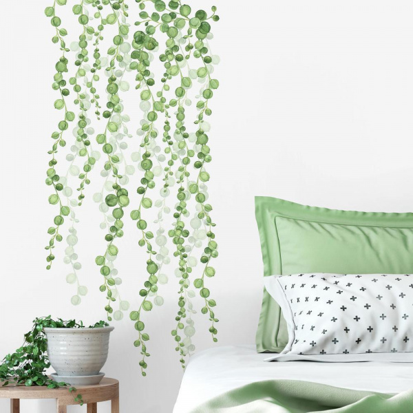 RMK3903SCS String Of Pearls Vine Peel And Stick Wall Decals