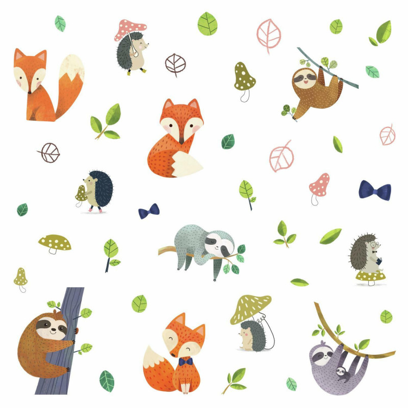 RMK4005SCS Forest Friends Peel And Stick Wall Decals