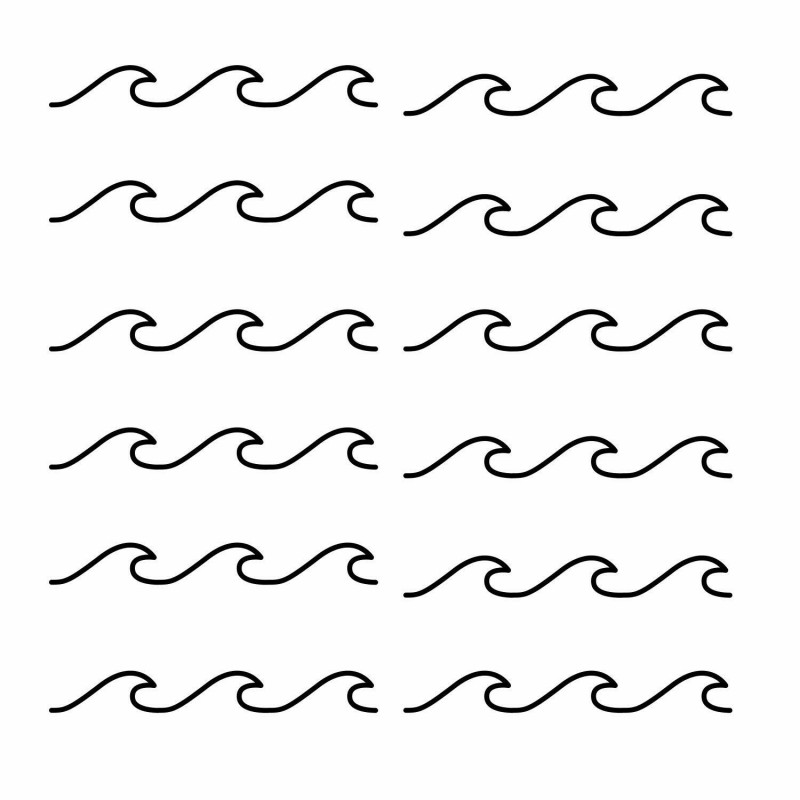 RMK4015SCS Simplistic Waves Peel And Stick Wall Decals