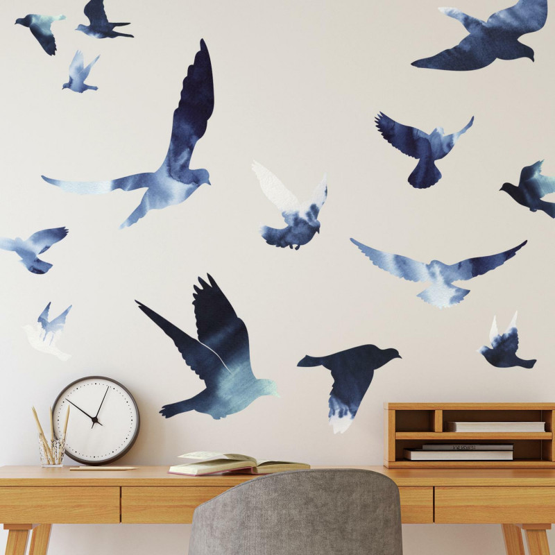 RMK4306GM Birds In Flight Peel And Stick Giant Wall Decals