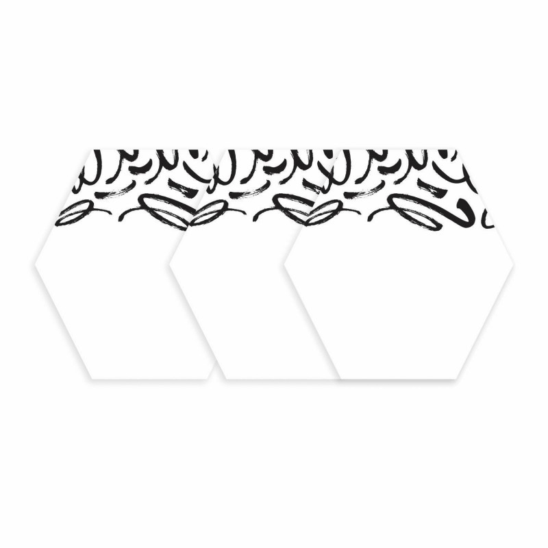 RMK4317SCM Doodle Dry Erase Hexagon Peel And Stick Wall Decals