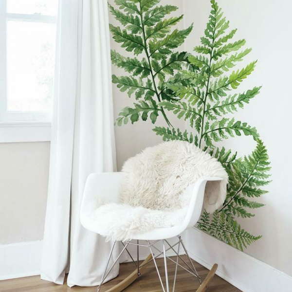 Watercolor Fern Peel And Stick Giant Wall Decals