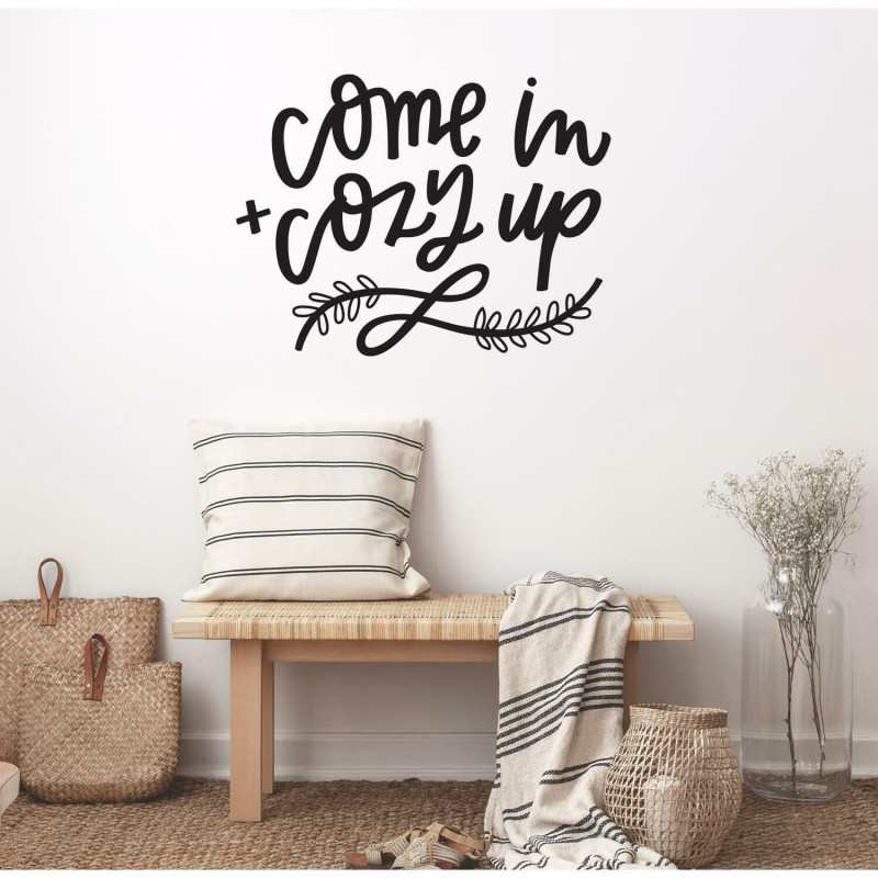 RMK4584SCS Come In Cozy Up Quote Peel And Stick Wall Decals