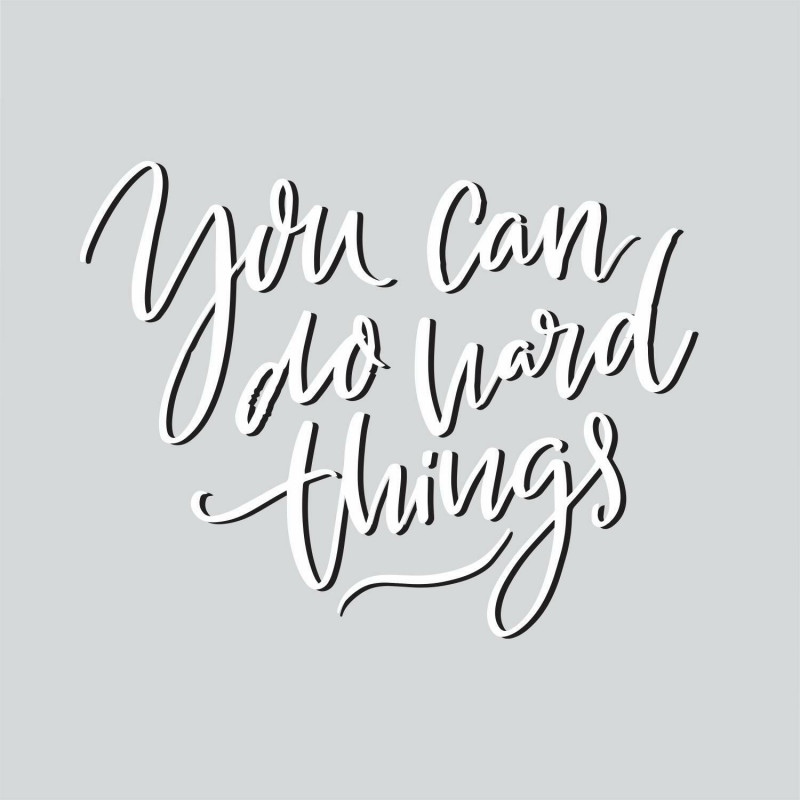 RMK4586SCS You Can Do Hard Things Quote Peel And Stick Wall Decals