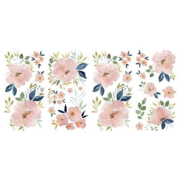 RMK5109SCS Beth Schneider Sweet Blooms Watercolor Peel And Stick Wall Decals