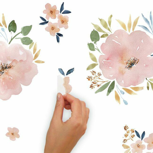 Rmk5109scs Beth Schneider Sweet Blooms Watercolor Peel And Stick Wall Decals 3