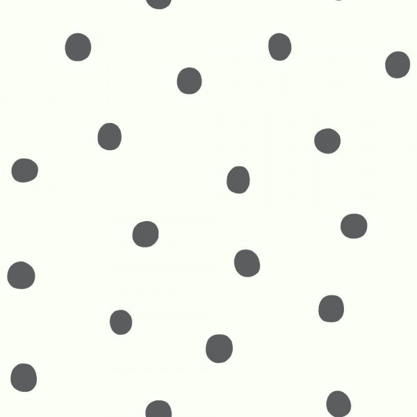 RMK9010WP Dots Black Peel & Stick Wallpaper