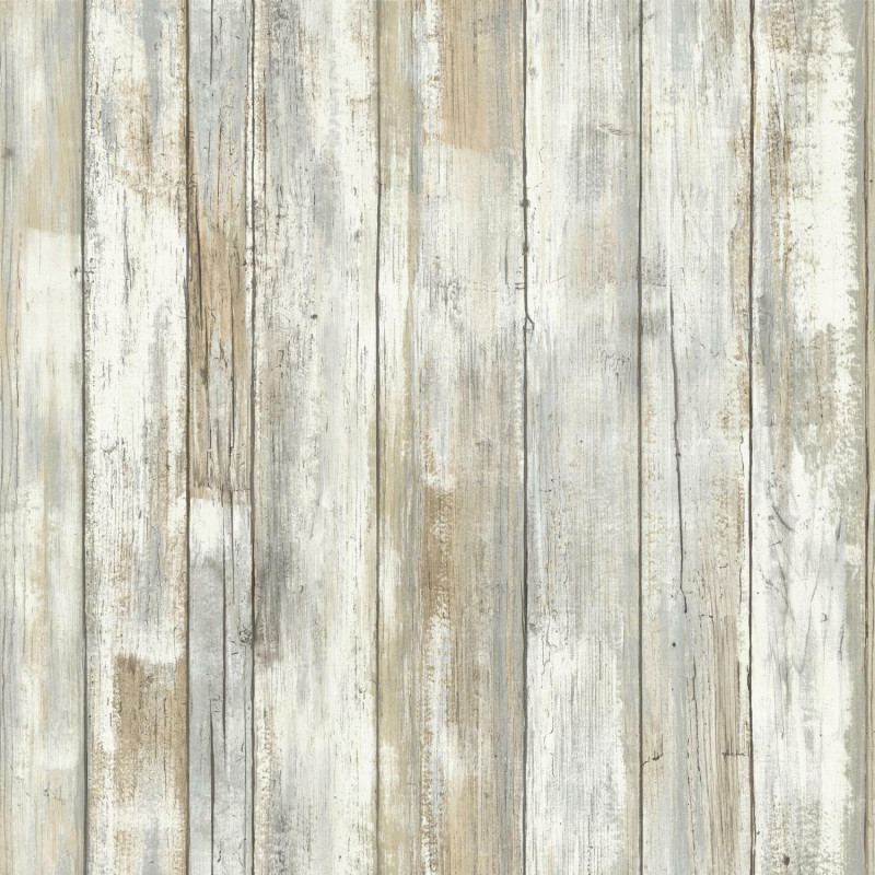 RMK9050WP Distressed Wood Tan Peel & Stick Wallpaper
