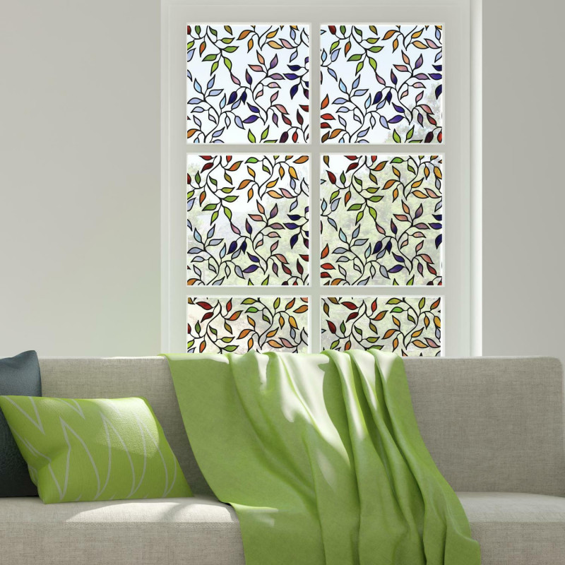 WFM3905SLG Stained Glass Leaves Windowfilm
