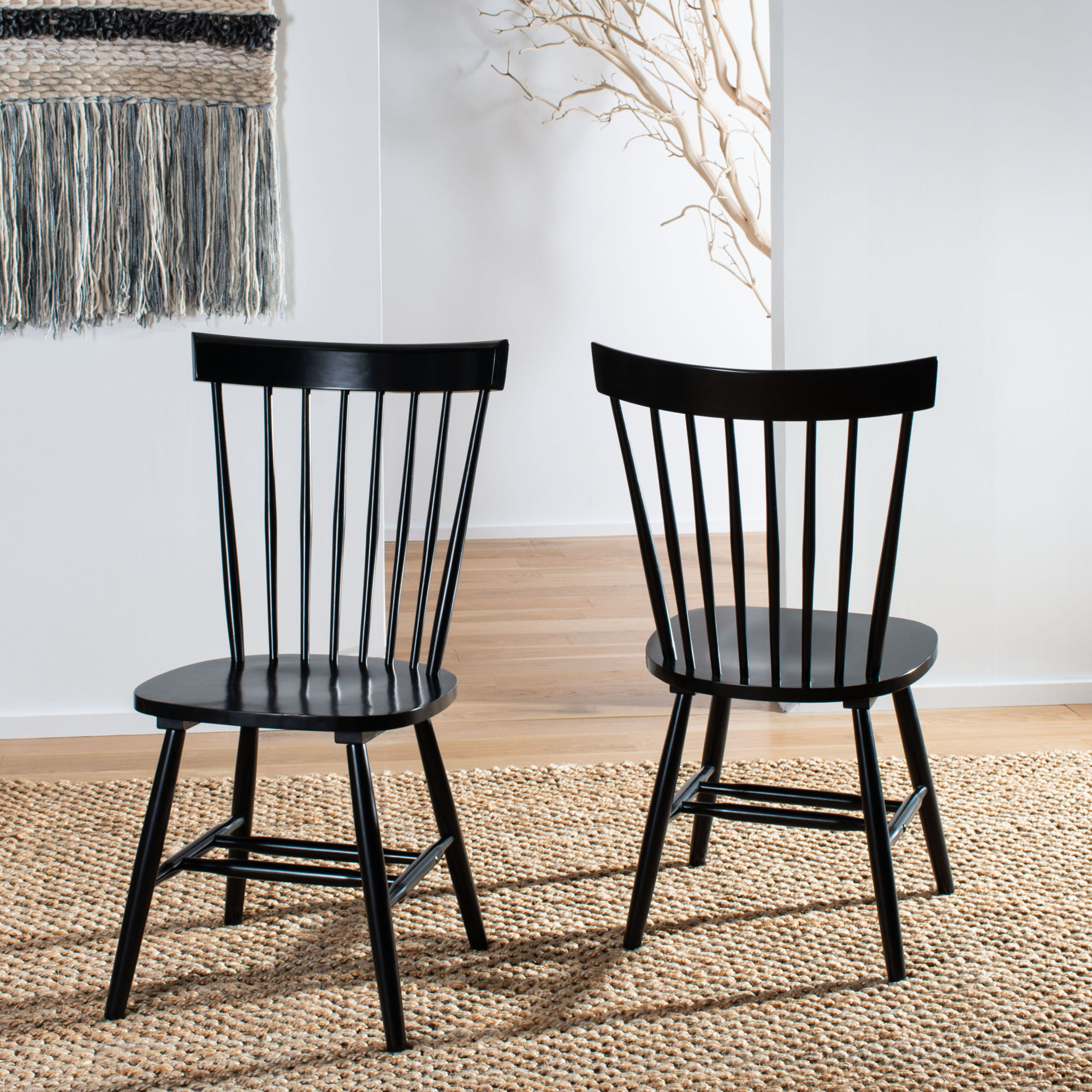 Parker 17 in Height Spindle Dining Chair Set Of 2