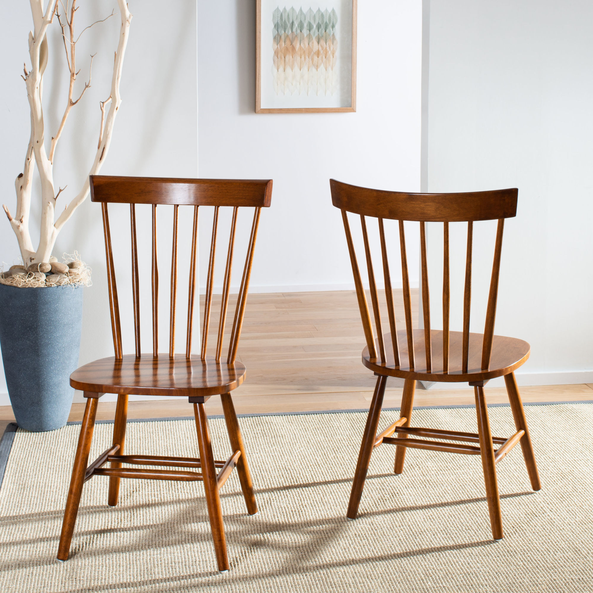 Parker 17 in Height Spindle Dining Chair Set Of 2