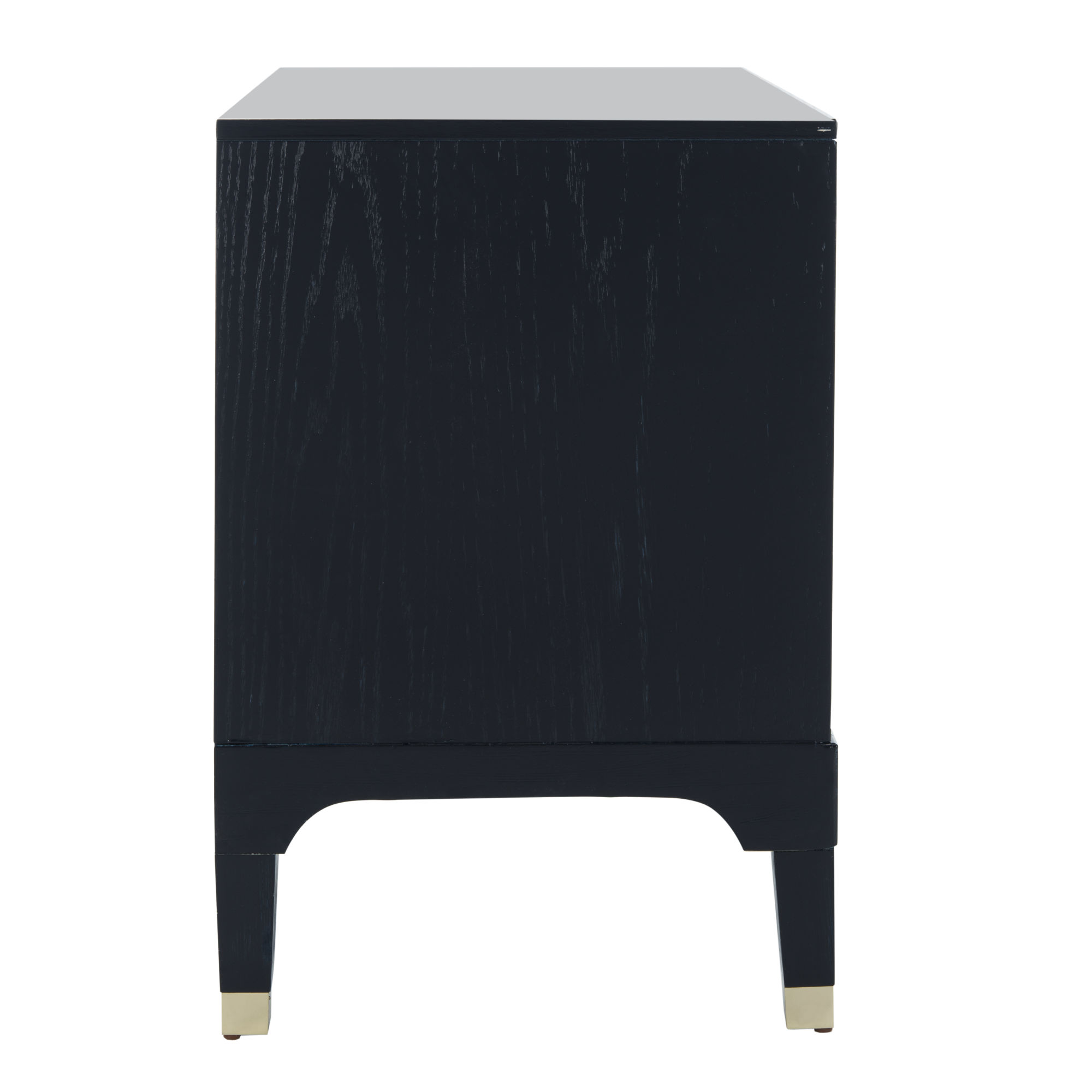 Lorna 3 Drawer Contemporary Night Stand in Navy/Gold by Safavieh