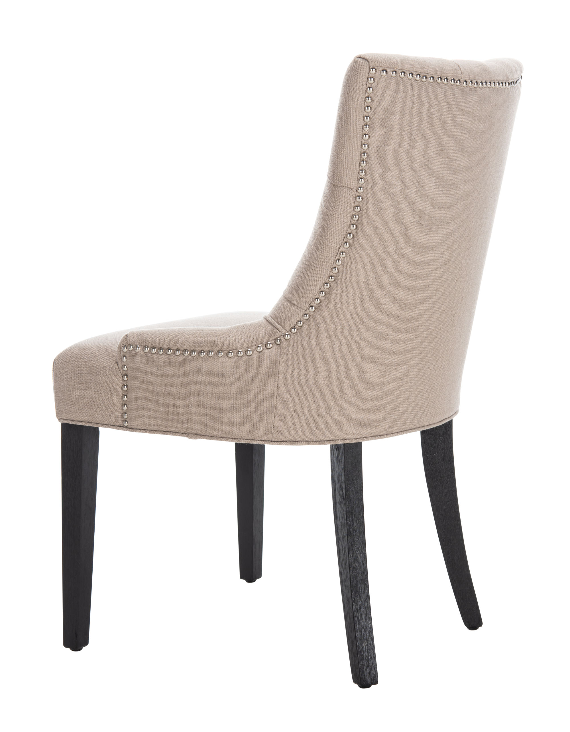 Abby 19 h Tufted Side Chairs Set Of 2 in True Taupe by Safavieh