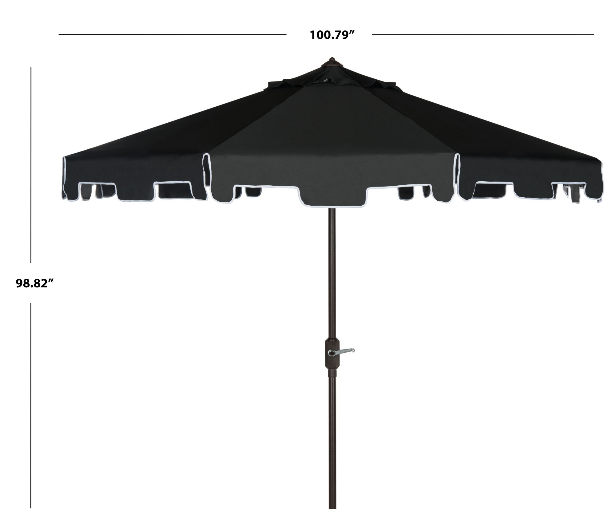 UV Resistant Zimmerman 9 Ft Crank Market Push Button Tilt Umbrella With ...