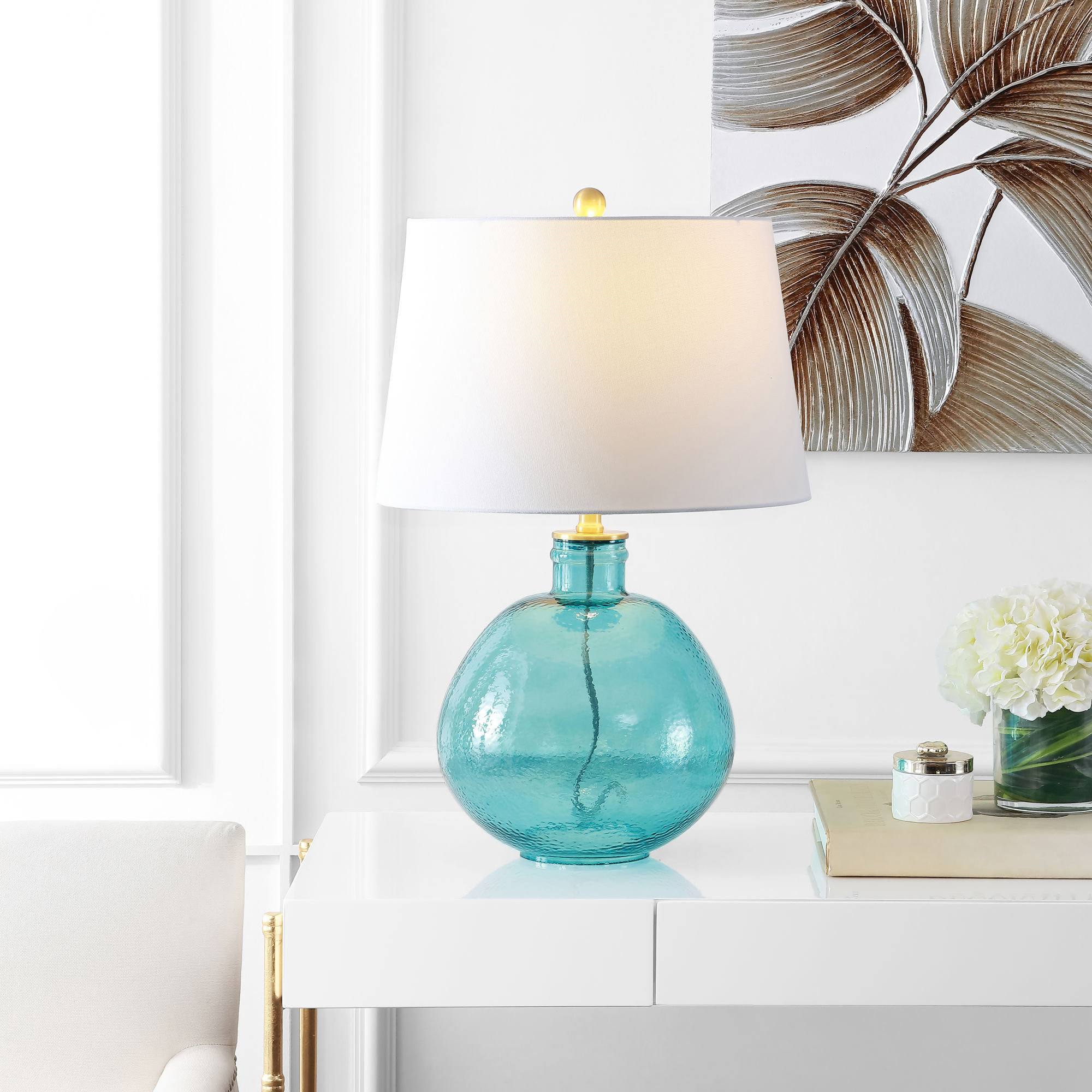 Rasby 27-Inch H Glass Table Lamp