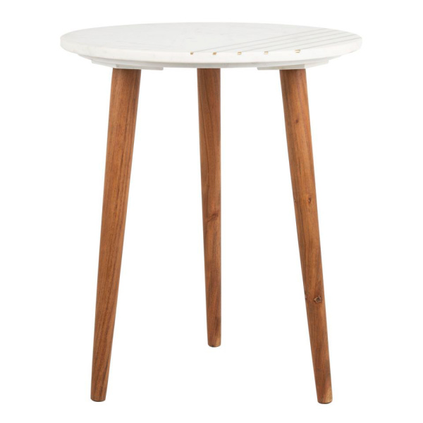 ACC7202A Valerie Round Marble Accent Table