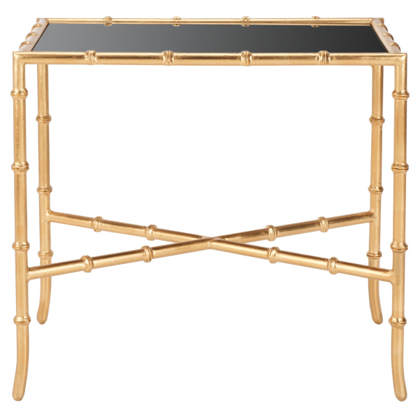 FOX2513A Chandler Gold Cross Base Accent Table