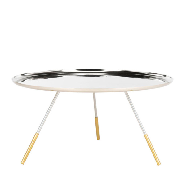 FOX4525B Orson Coffee Table with Metal Gold Cap