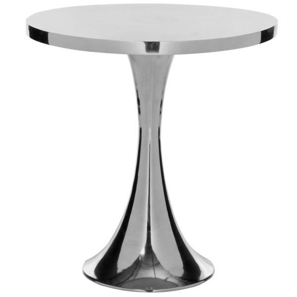 FOX5500A Galium Aluminum Round Top Side Table
