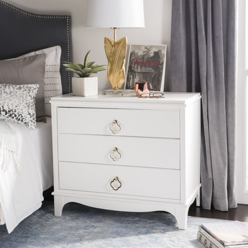 FOX6306A Hannon 3 Drawer Contemporary Nightstand